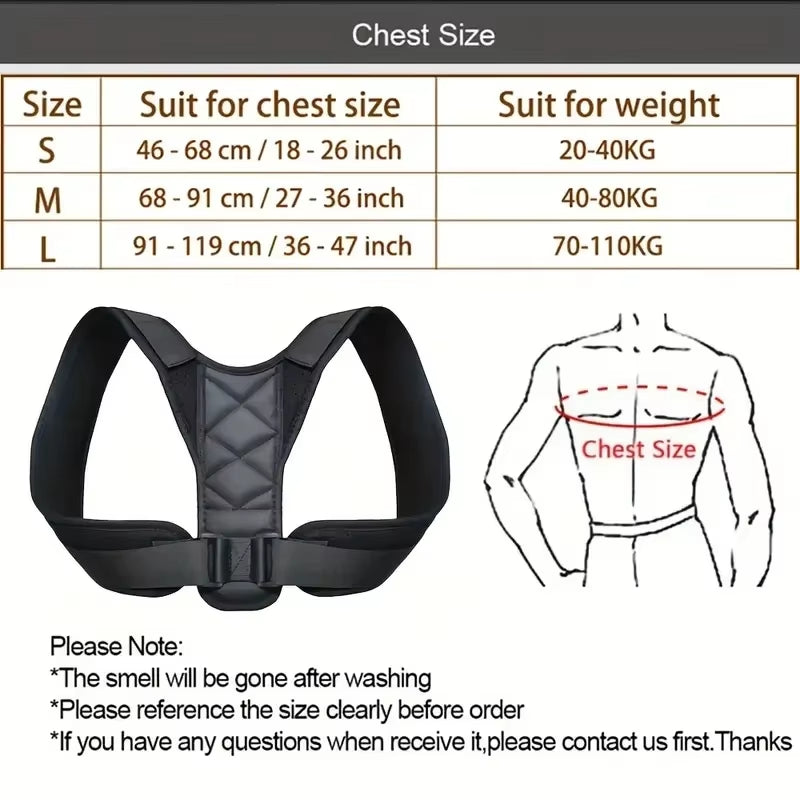 Back Posture Correction Belt Hunchback Prevention Correction of Sitting Posture Unisex Breathable Body Shaping Back Posture Corr